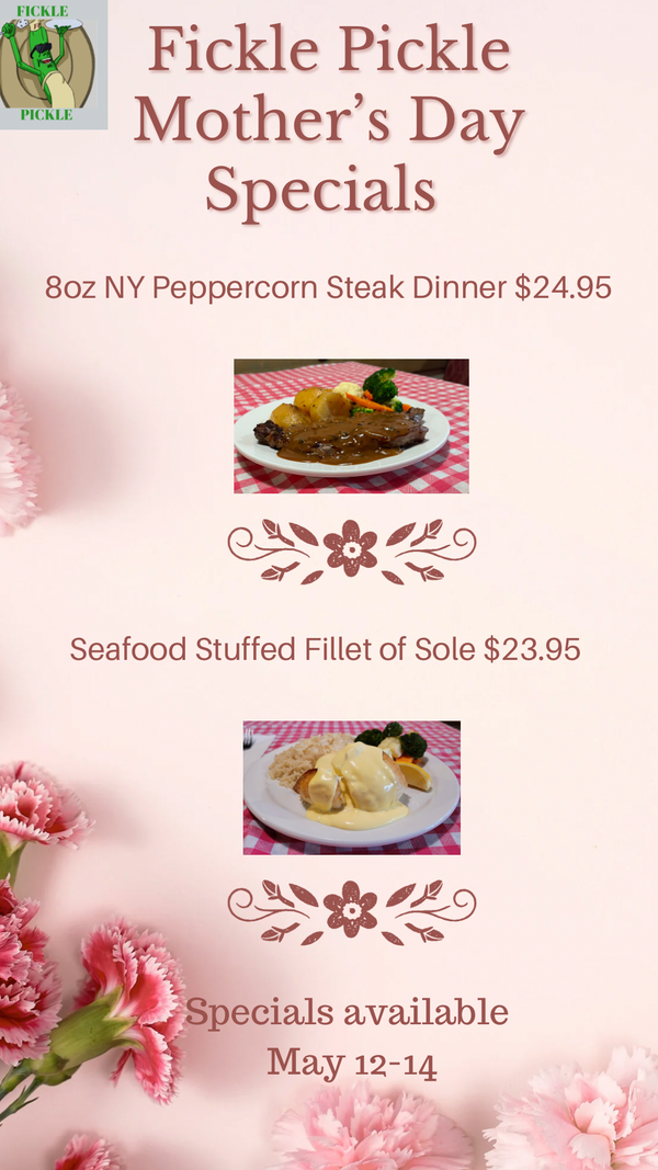Mother’s Day Specials From May 12-14
