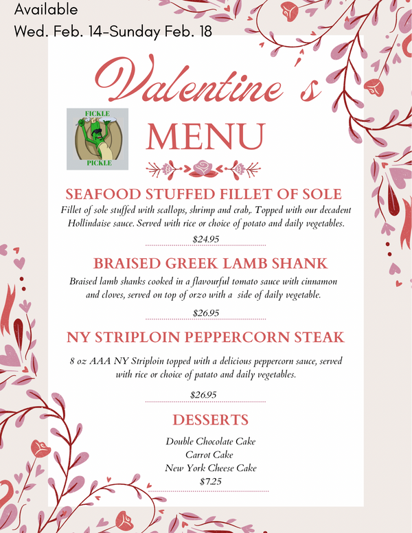 Valentine’s Day Specials