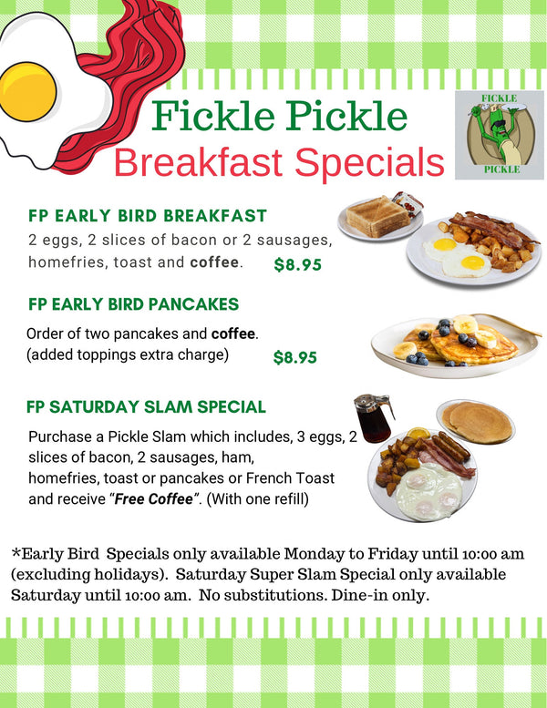 Early Bird Breakfast Specials
