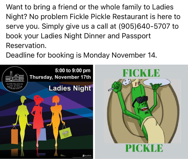 Ladies Night at The Fickle Pickle Restaurant