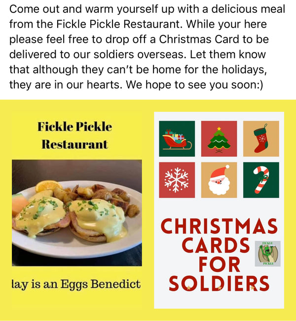 DROP OFF A CHRISTMAS CARD FOR A SOLDIER OVERSEAS