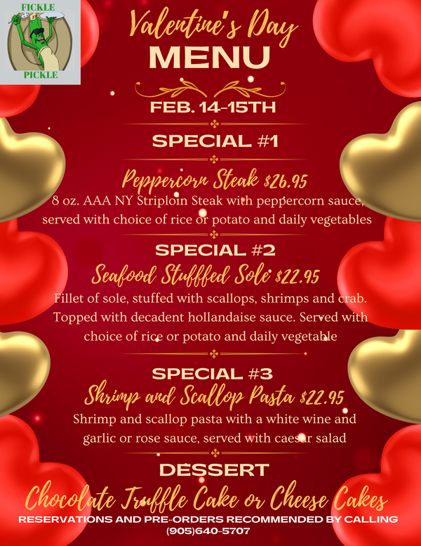 Valentine’s Day Specials
